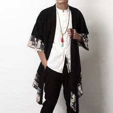 Load image into Gallery viewer, INCERUN Chinese Vintage Men's Cardigan Wide-Waisted Three Quarter Open Stitch Coat Jackets Plus Size S-5XL Tops Male Trench