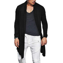 Load image into Gallery viewer, Fashion Mens Cardigan Waterfall Long Sleeve Cloak Trench Solid Color Cardigan Coat Slim Fit Autumn Spring Mens Clothes Hombre