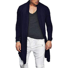 Load image into Gallery viewer, Fashion Mens Cardigan Waterfall Long Sleeve Cloak Trench Solid Color Cardigan Coat Slim Fit Autumn Spring Mens Clothes Hombre