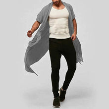 Load image into Gallery viewer, Brand Long Jacket Men Trench Cloak Outwear Shirts HipHop Punk Thin Long Trench Cardigan Coats Abrigo Hombre Gothic Overcoat