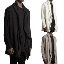 Load image into Gallery viewer, 2019 NEW Mens Cloak Long Outwear Shirts Male Overcoats Fashion Cardigan Trench Coats Long Sleeve Irregular Masculina Jaqueta